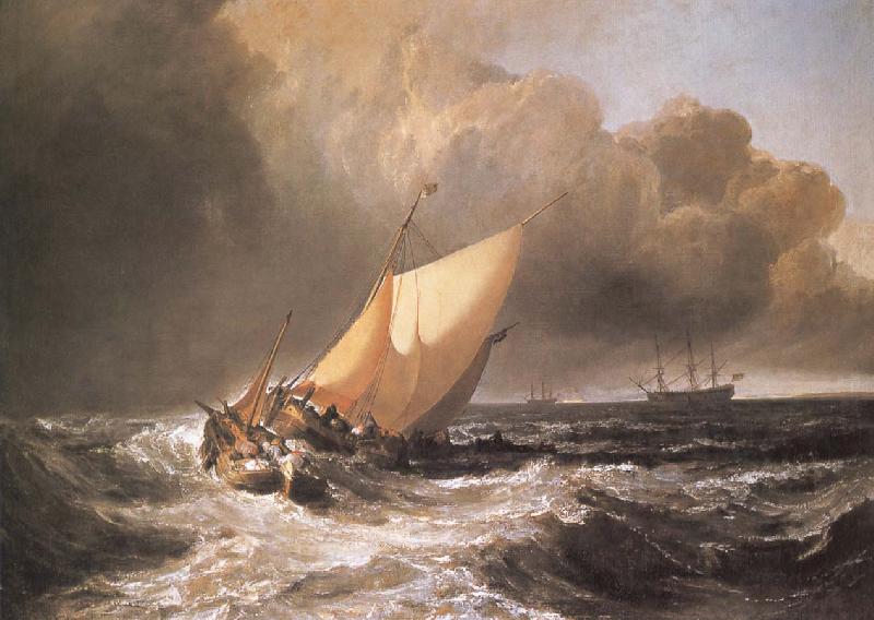 J.M.W. Turner Dutch Boats in a Gale oil painting image